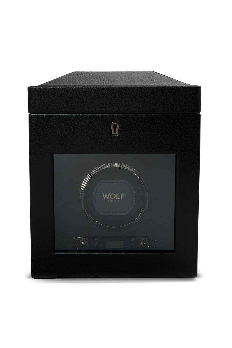 British Racing Single Watch Winder with Storage, Main, color, Black