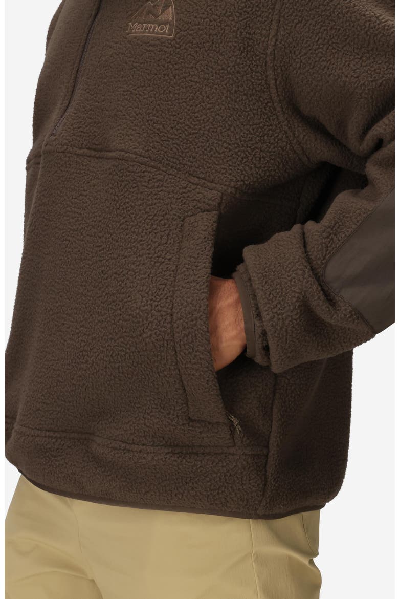 Wanderer High Pile Fleece Half Zip Pullover, Alternate, color, HICKORY NUT