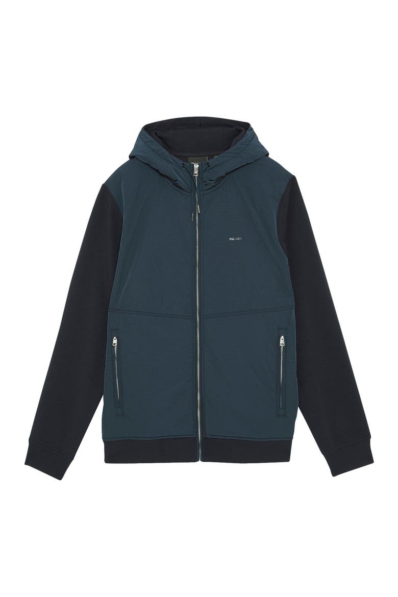 Half Raglan Hybrid Hoodie, Alternate, color, Dark Navy