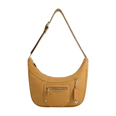 Suede Zip Top Hobo