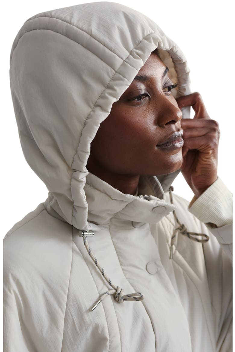 Elle Water Resistant Hooded Insulated Coat, Alternate, color, RAINY DAY