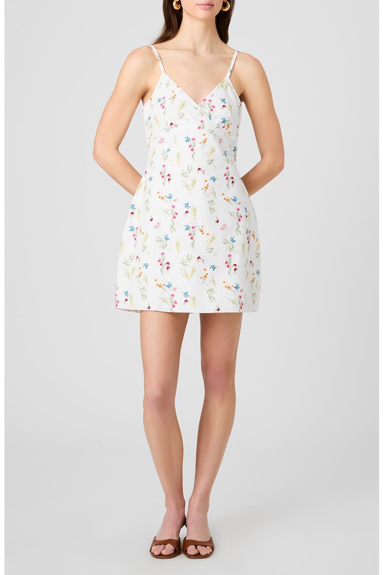 Alissa Floral Print Sleeveless Minidress, Main, color, SUMMER WHITE MULTI