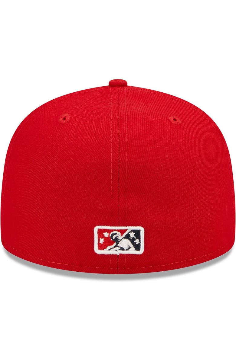 New Era Men's New Era Red Albuquerque Isotopes Alternate Logo Authentic Collection 59FIFTY Fitted Hat, Alternate, color, Red