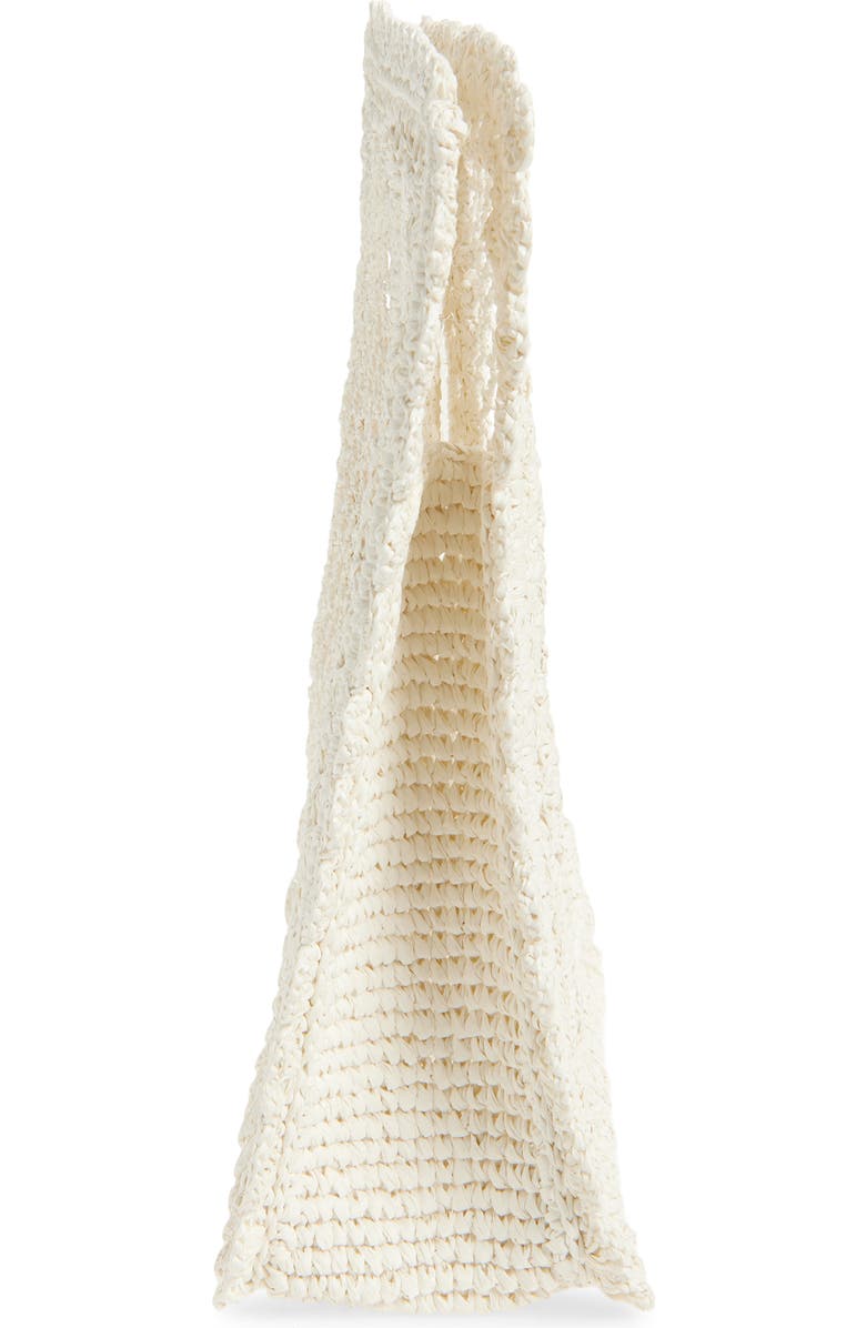 Jacquemus Small Spiaggia Square Lace Bag, Alternate, color, White 100