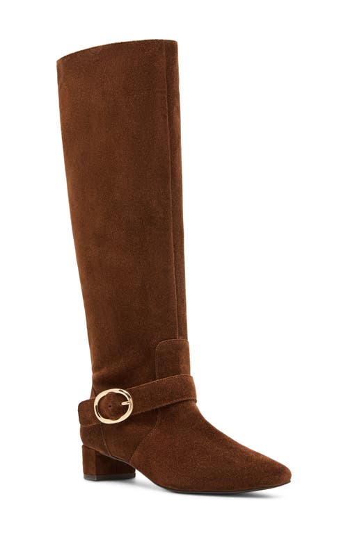 Blondo Olympia Leather Knee High Boot In Chocolate Suede