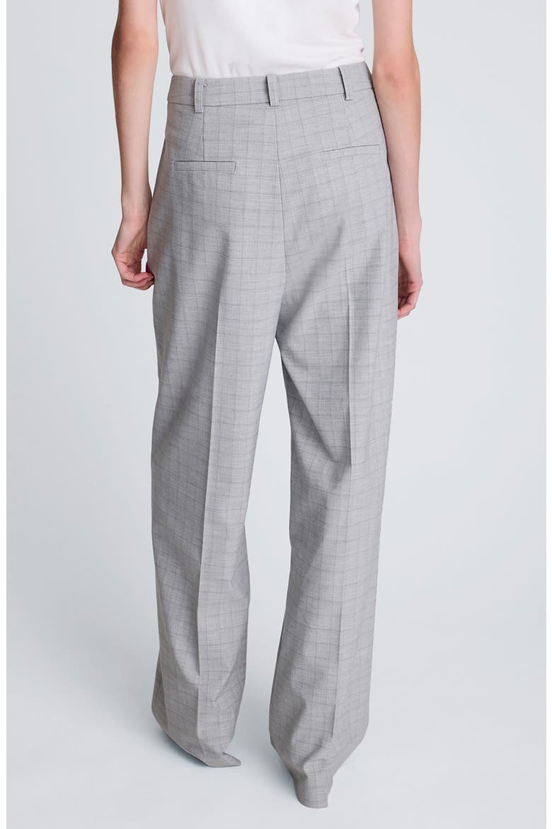 Plaid High Waist Wide Leg Pants, Alternate, color, LIGHT HEATHER GREY MULTI