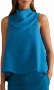 Reiss Simone Cowl Neck Sleeveless Trapeze Top