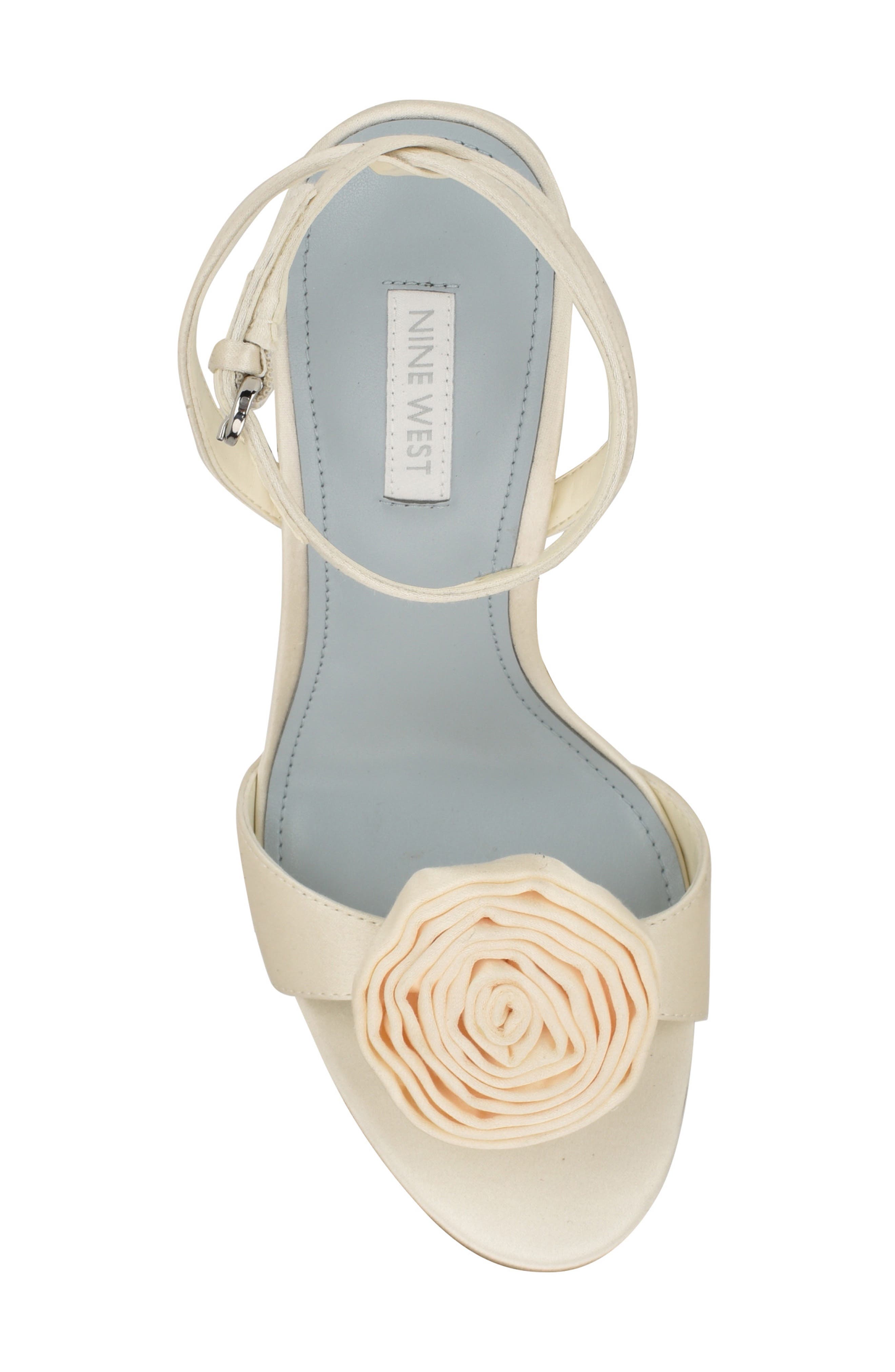 Nine West Neve Bridal Ankle Strap Sandal, Alternate, color, Ivory