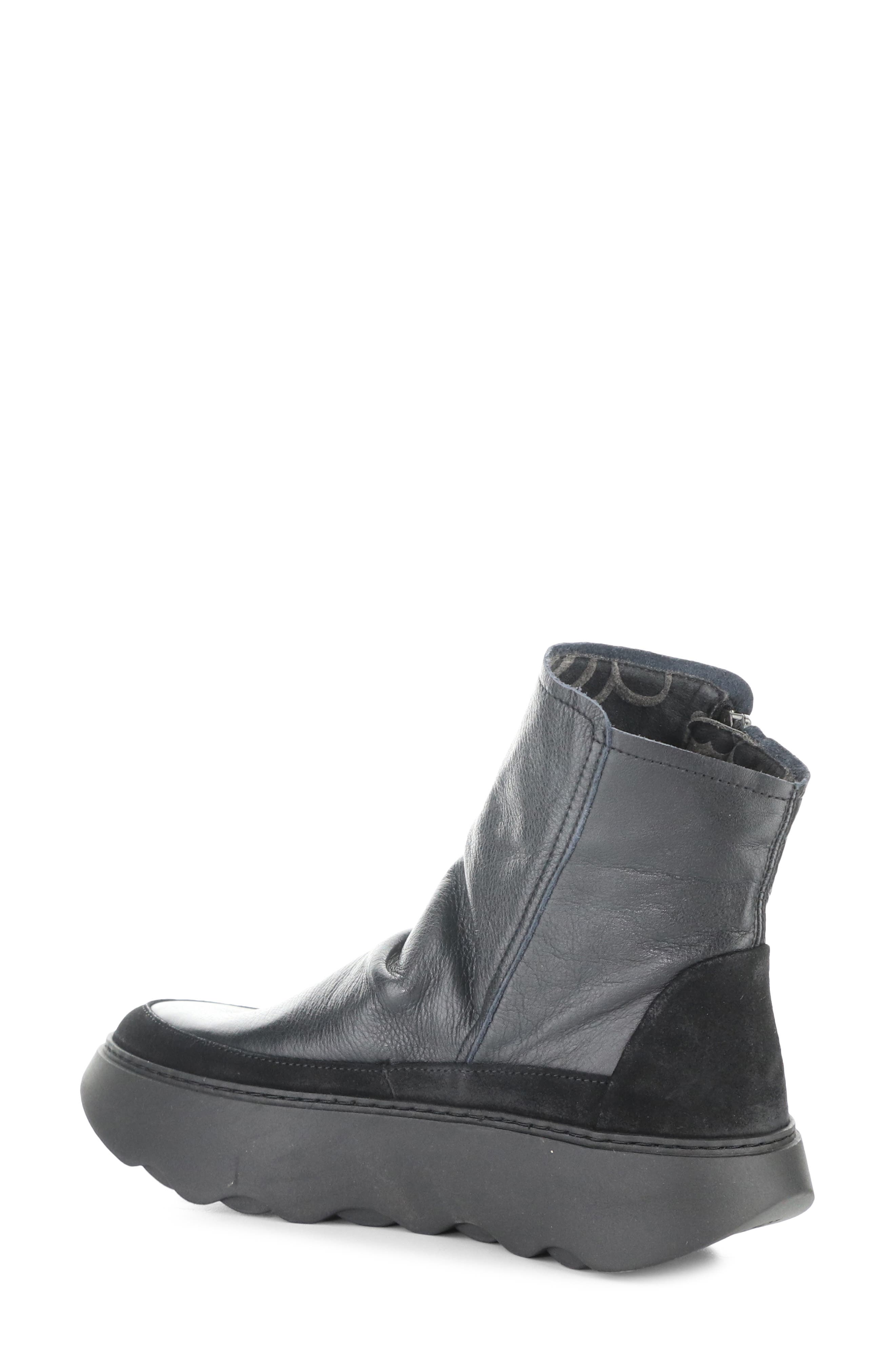 Faby Platform Bootie, Alternate, color, 006 BLACK VELVET/ OIL SUEDE