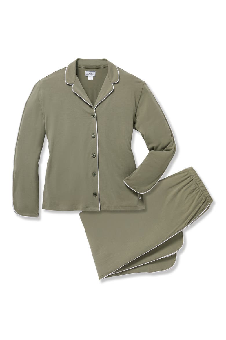 Margaux Lightweight Pima Cotton Pajamas, Alternate, color, GREEN