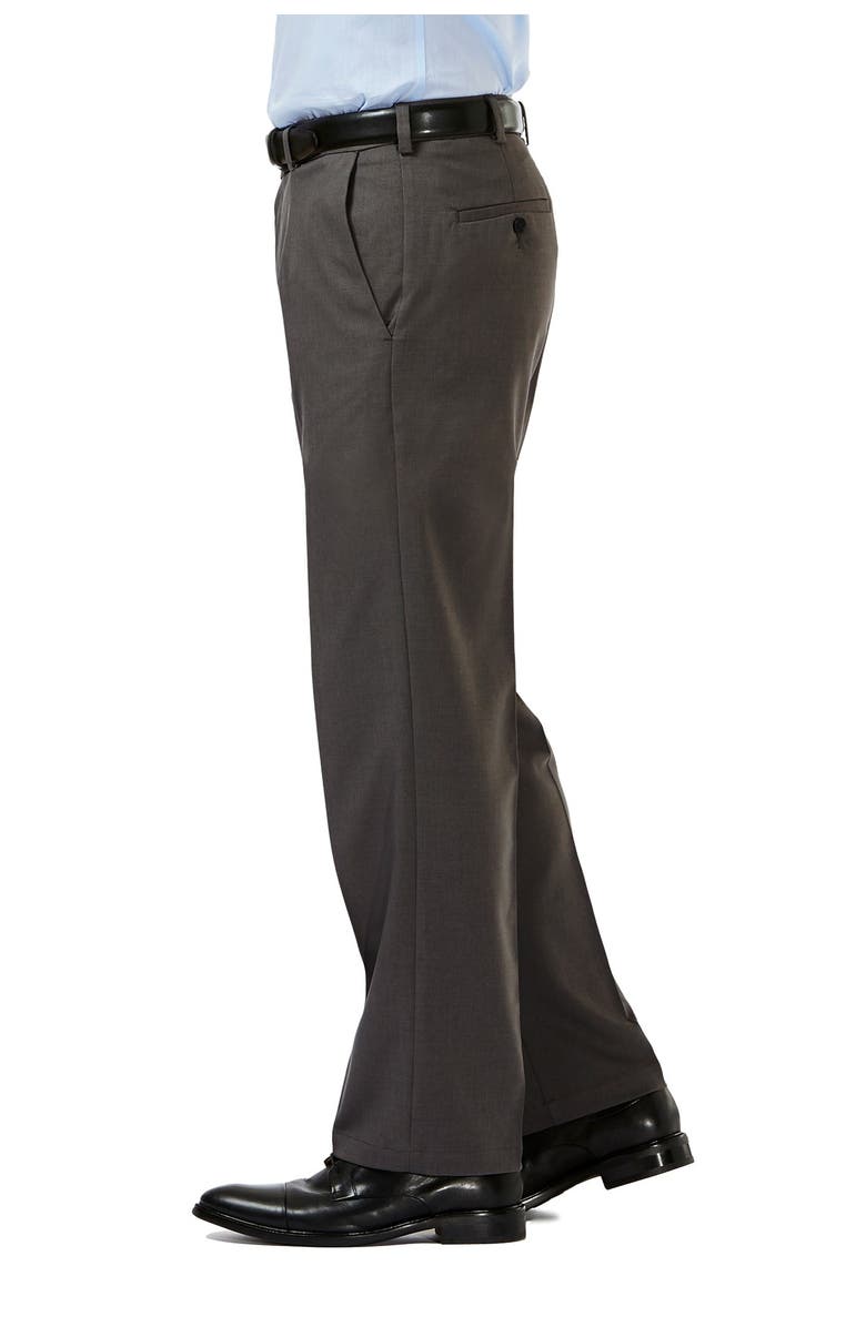 HAGGAR Cool 18<sup>®</sup> PRO Classic Fit Flat Front Pant, Alternate, color, Chcoal Htr