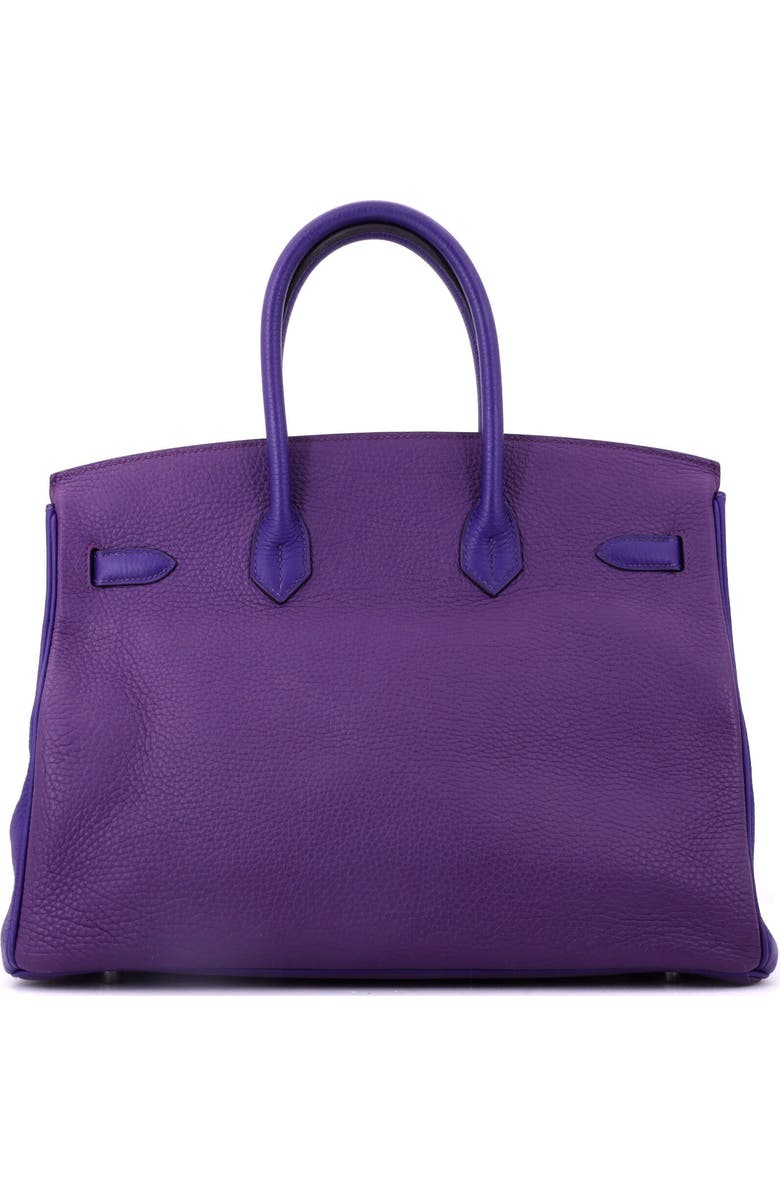 Pre-Owned Hermes Birkin Handbag Bicolor Clemence with Palladium Hardware 35, Alternate, color, Bicolor - Ultraviolet/Iris