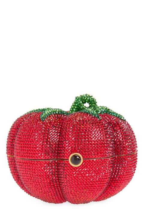 Tomato Pomodoro Crystal Embellished Clutch