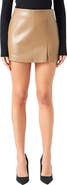 Endless Rose Slit Faux Leather Skort