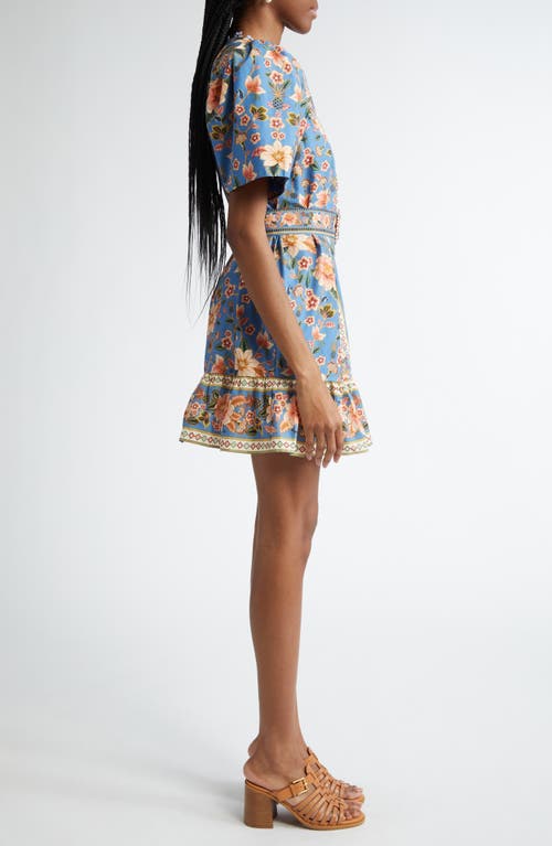 Farm Rio Superbloom Tapestry Cotton Shirt Dress In Super Bloom Tapestry