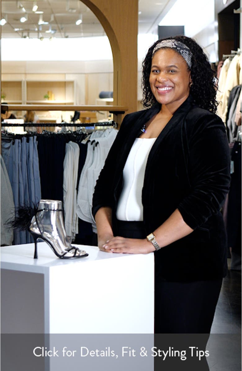 Demi Faux Feather Ankle Strap Sandal, sales video thumbnail