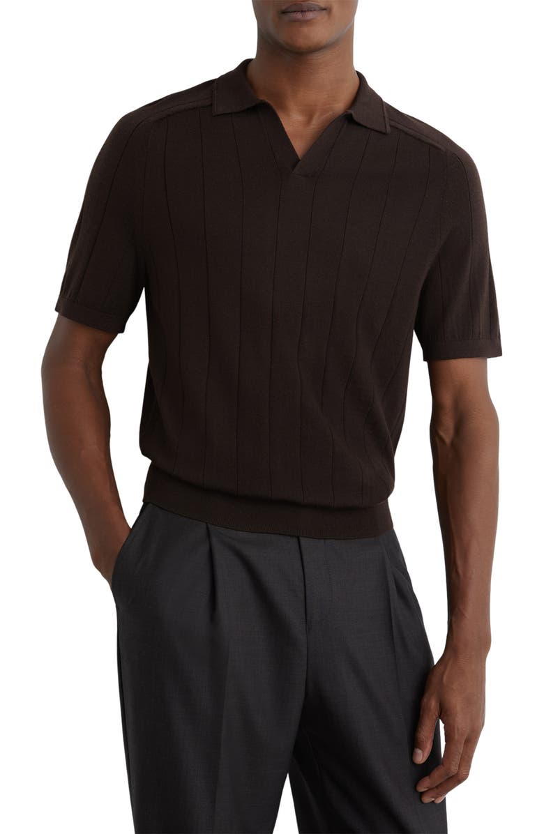 Reiss Chelmsford Polo, Main, color, Chocolate Brown