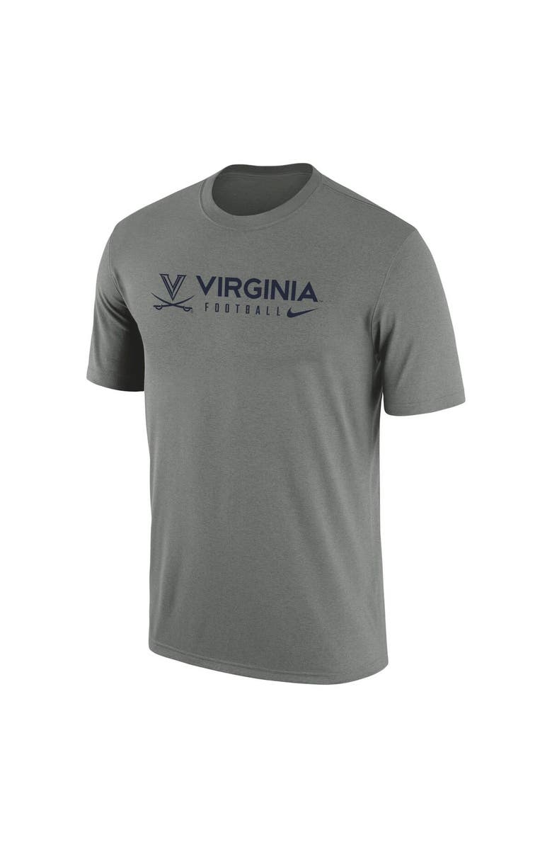 Nike Men's Nike Heather Gray Virginia Cavaliers Team Legend Performance T-Shirt, Alternate, color, Heather Gray
