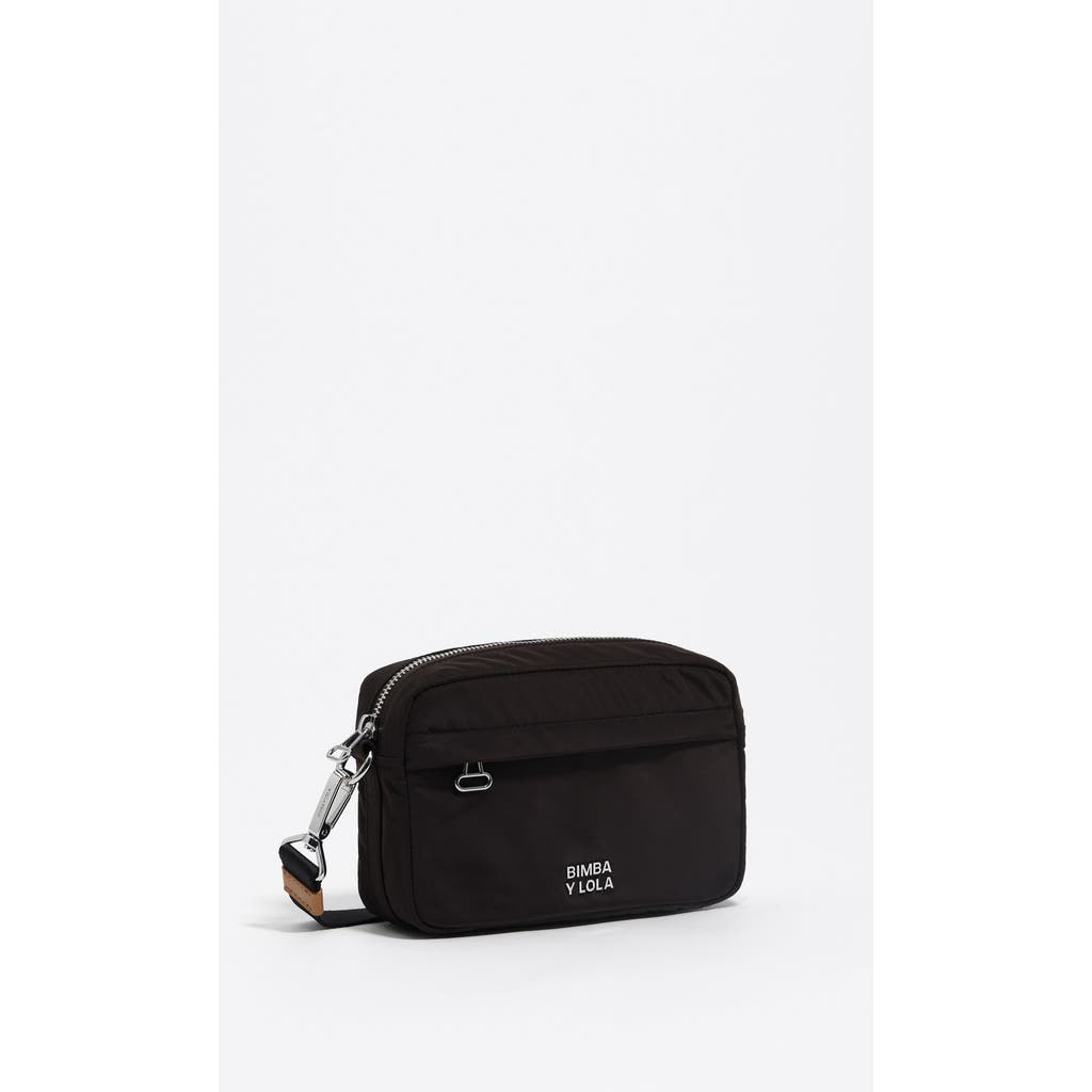 Bimba Y Lola Nylon Exterior Crossbody Bag In Black