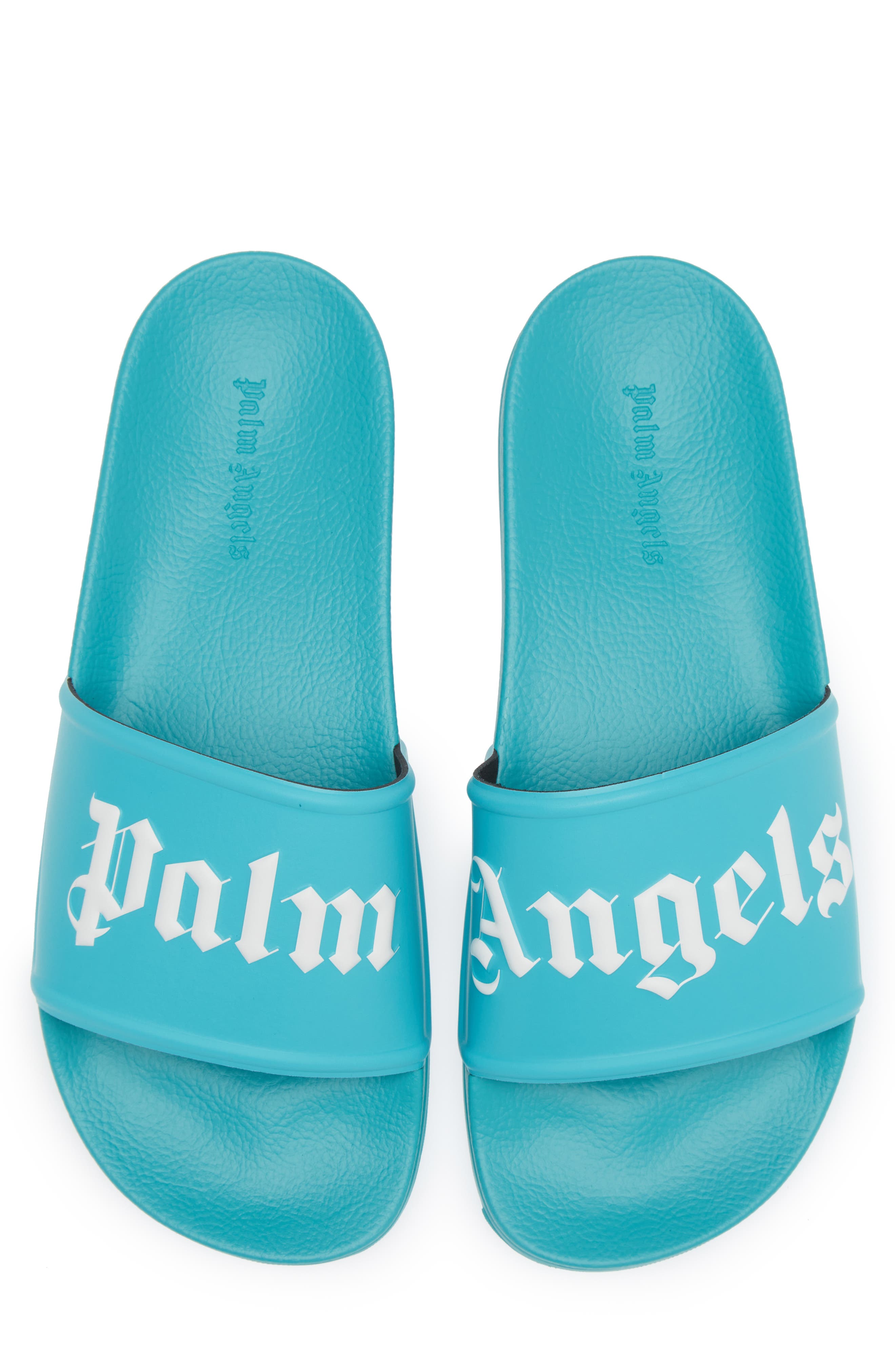 Palm Angels Logo Embossed Pool Slide Sandal, Main, color, 