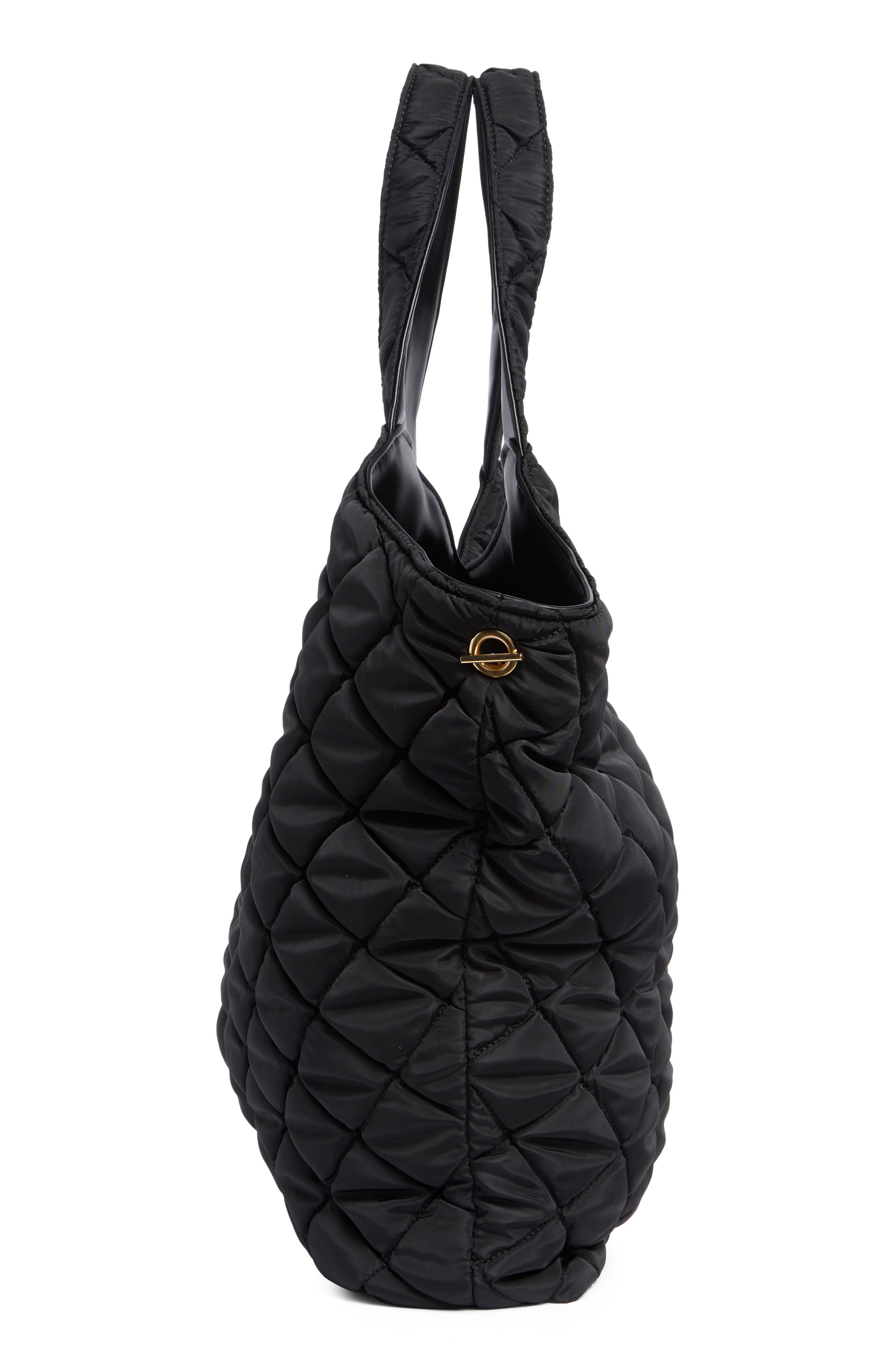 URBAN EXPRESSIONS HANDBAGS Diamond Quilted Tote, Alternate, color, Black