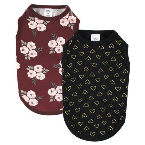 Pet Dog And Cats Cotton T-shirts 2pk