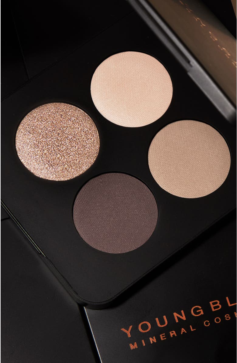 Youngblood Mineral Cosmetics Pressed Mineral Eyeshadow Quad, Alternate, color, Taupe Smoke