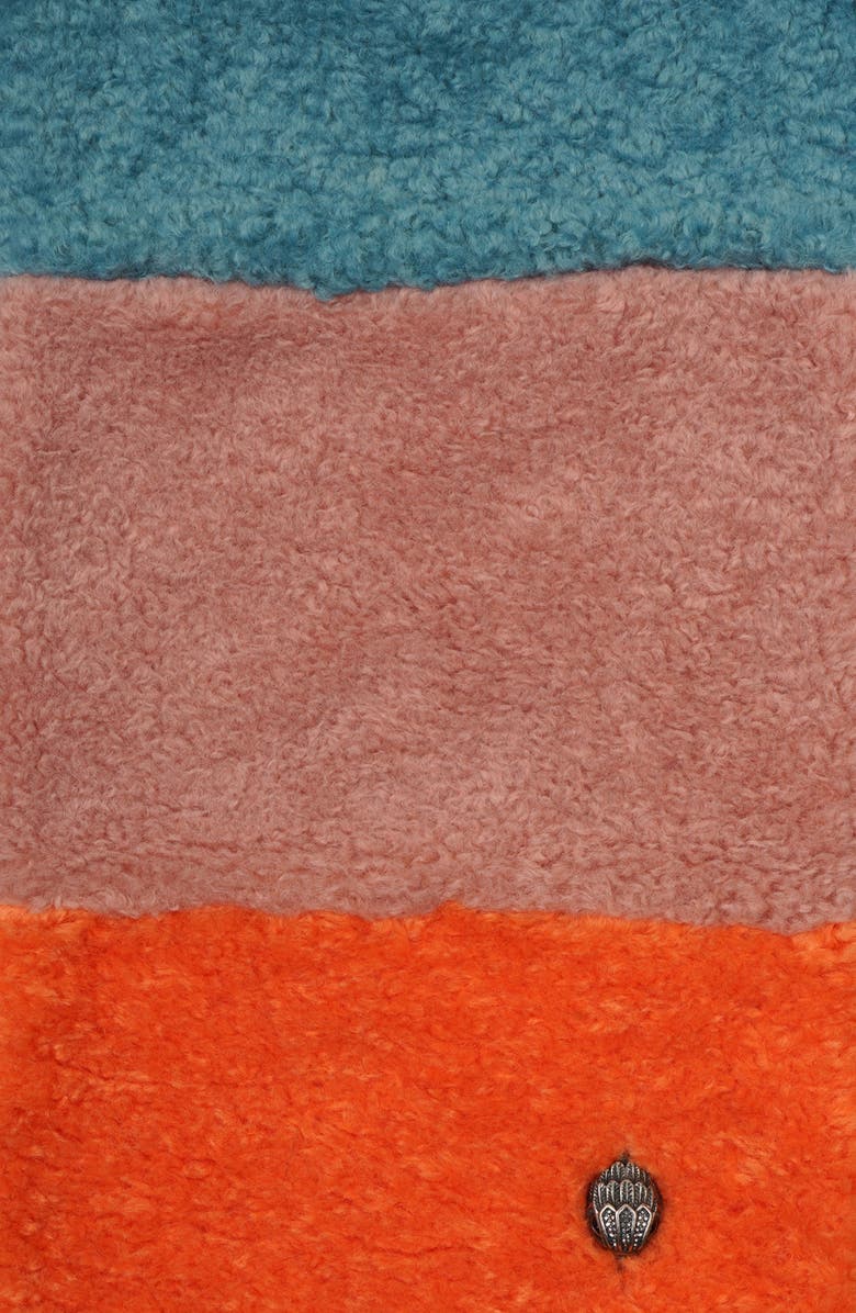 Kurt Geiger London Patchwork Faux Shearling Pull Through Scarf, Alternate, color, 