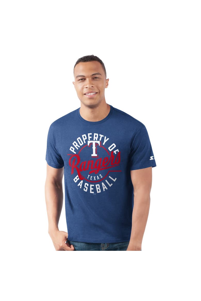 Men's Starter  Royal Texas Rangers Prime Time Property Of T-Shirt, Alternate, color, Royal