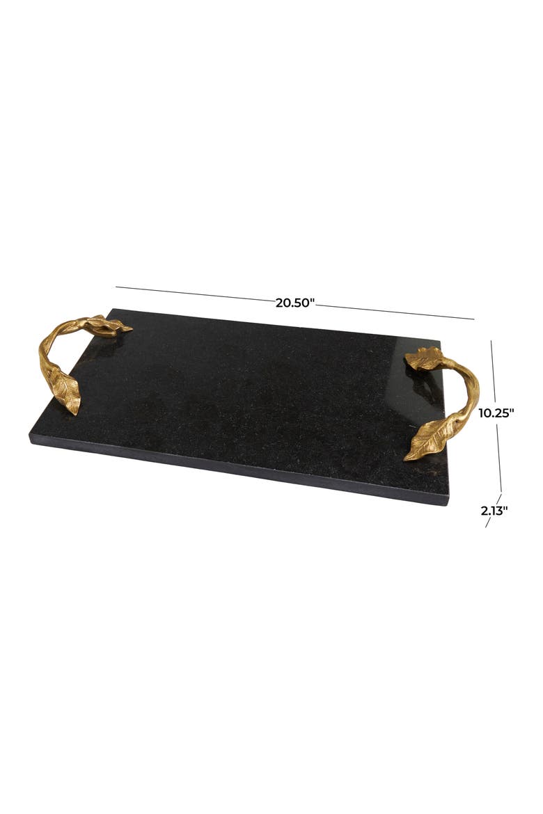 Ornate Marble Tray, Alternate, color, BLACK