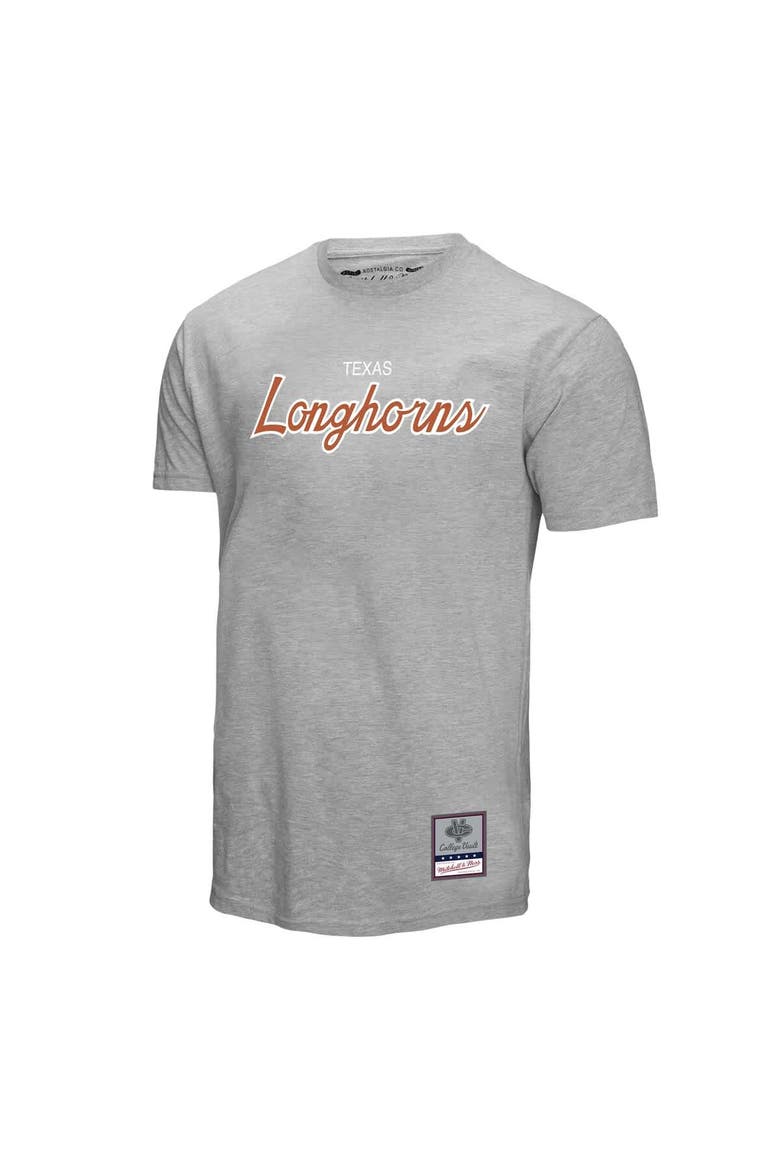 Men's Mitchell & Ness  Gray Texas Longhorns Elite Script T-Shirt, Alternate, color, Gray