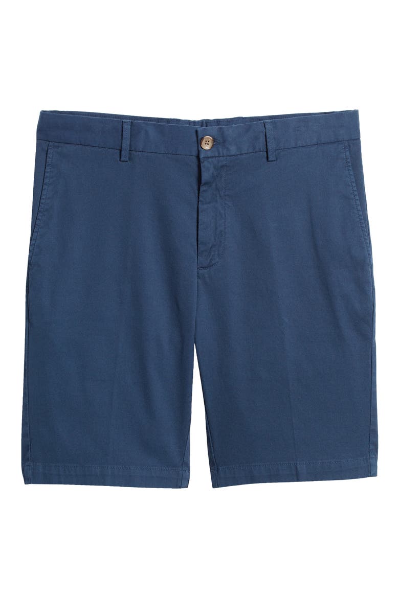 Stretch Cotton & Silk Shorts, Alternate, color, MIDNIGHT