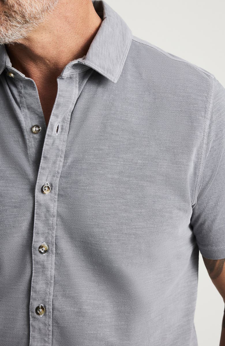 34 Heritage Short Sleeve Slub Cotton Jersey Button-Up Shirt, Alternate, color,