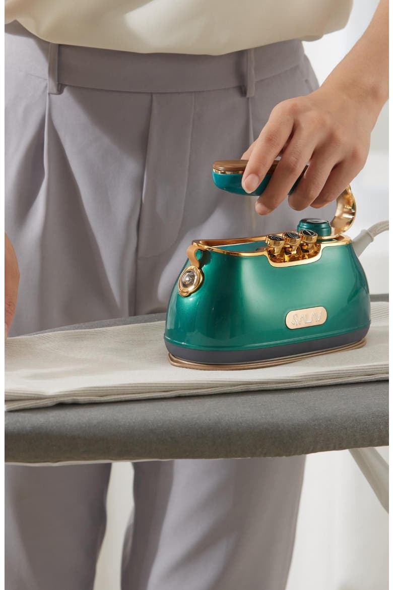 IS-900 Retro Edition Duopress Steamer Iron, Alternate, color, EMERALD