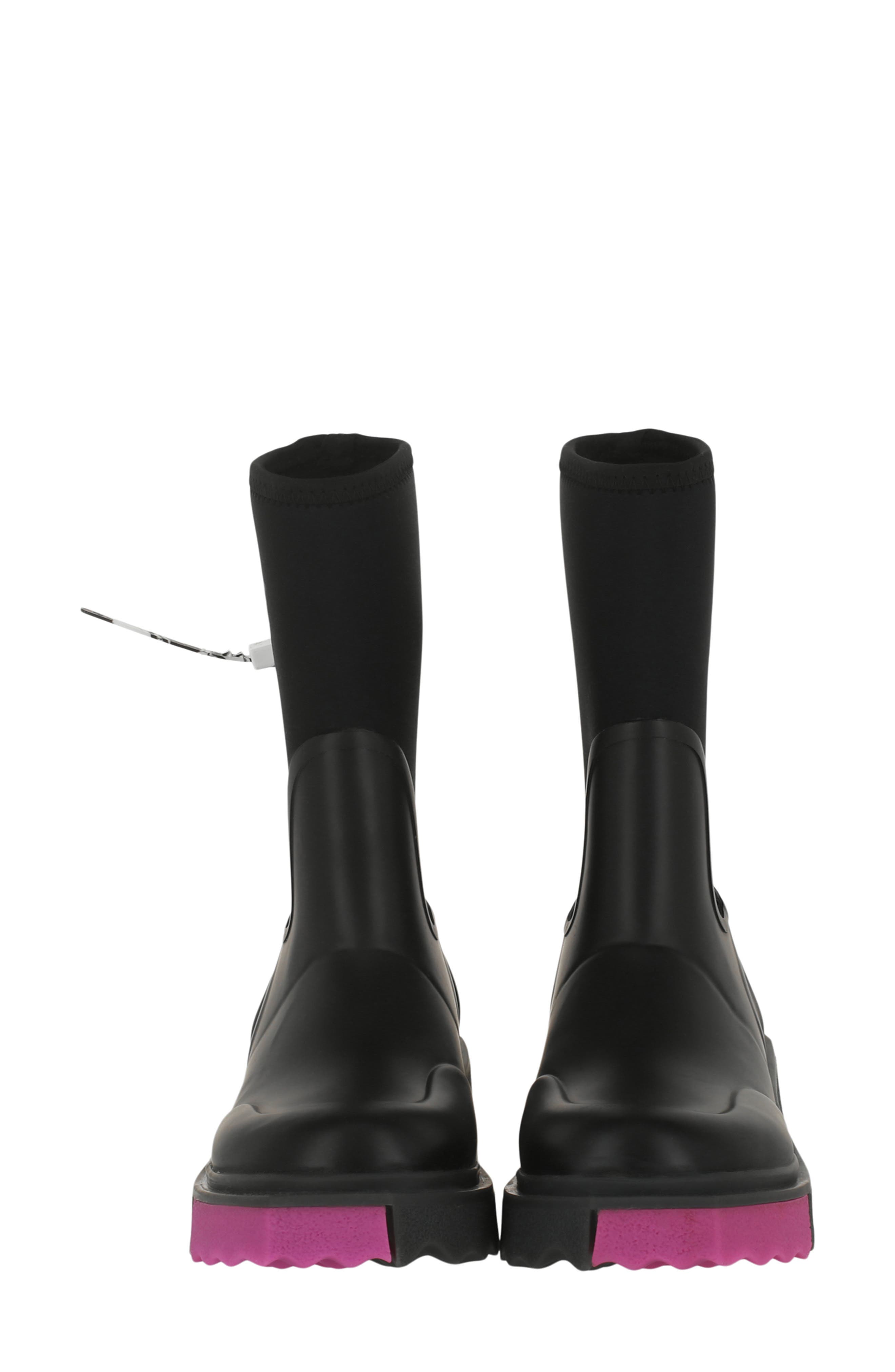 Off-White Sponge Sole Rain Boot, Alternate, color, Black