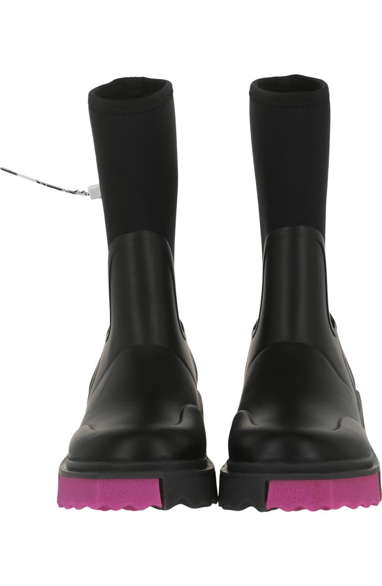 Off-White Sponge Sole Rain Boot, Alternate, color, Black
