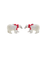 Fable England Cosy Polar Bear Silver Stud Earrings