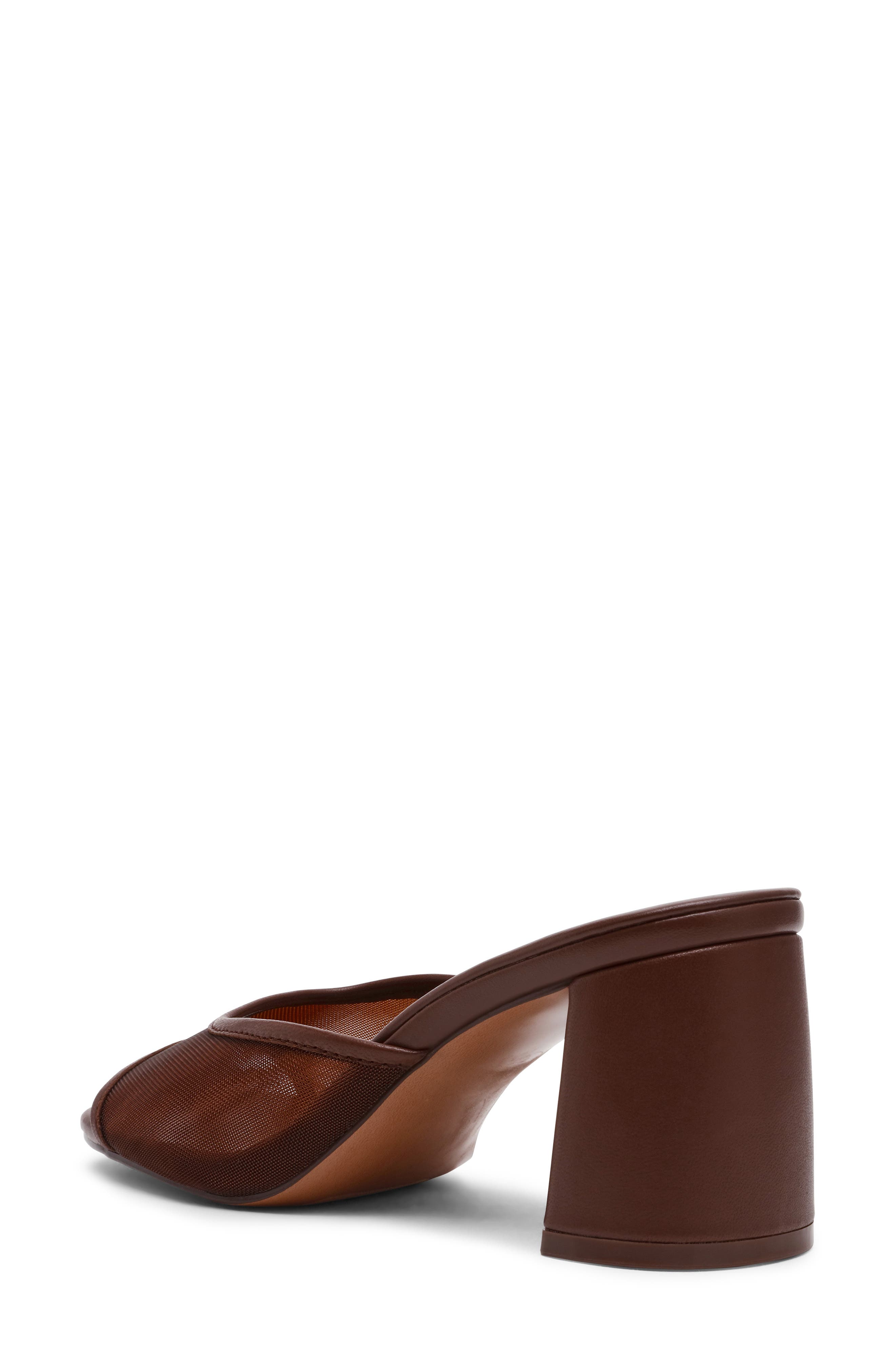 Steve Madden Madame Block Heel Sandal, Alternate, color, Brown Mesh