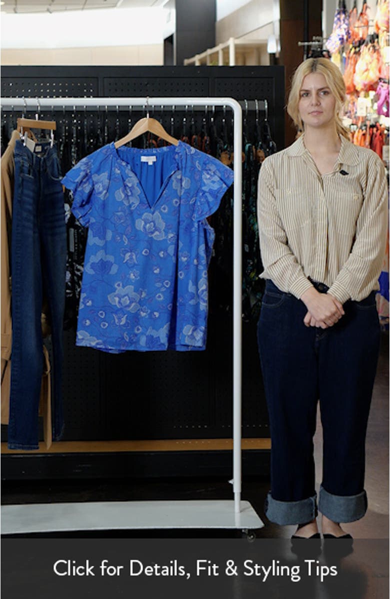 Selma Floral Ruffle Cotton Top, sales video thumbnail