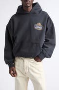 Rhude Safari Crest Oversize Cotton Pullover Hoodie