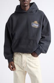 Rhude Safari Crest Oversize Cotton Pullover Hoodie