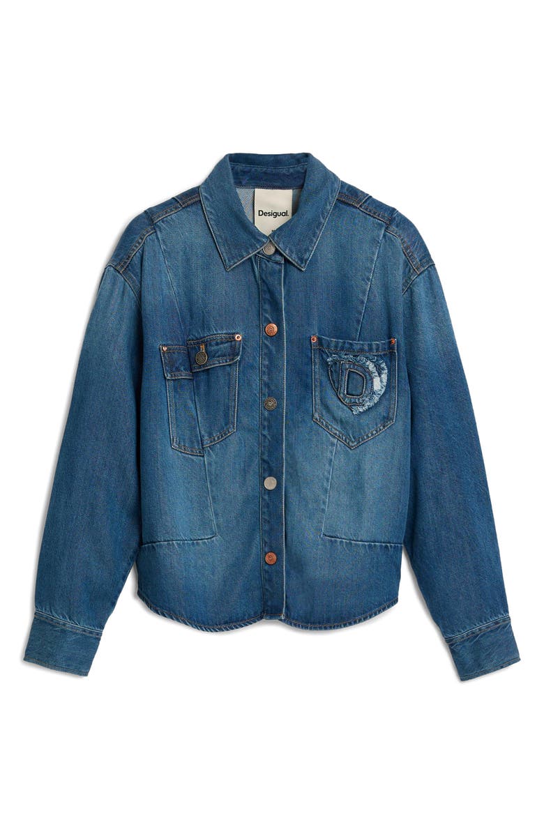 Desigual Denim Trucker Jacket, Alternate, color, Medium Blue