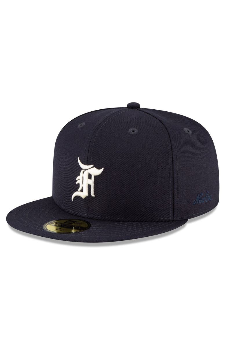 New Era x Fear of God Men's New Era Navy MLB Fear of God Essentials 59FIFTY Fitted Hat, Main, color,