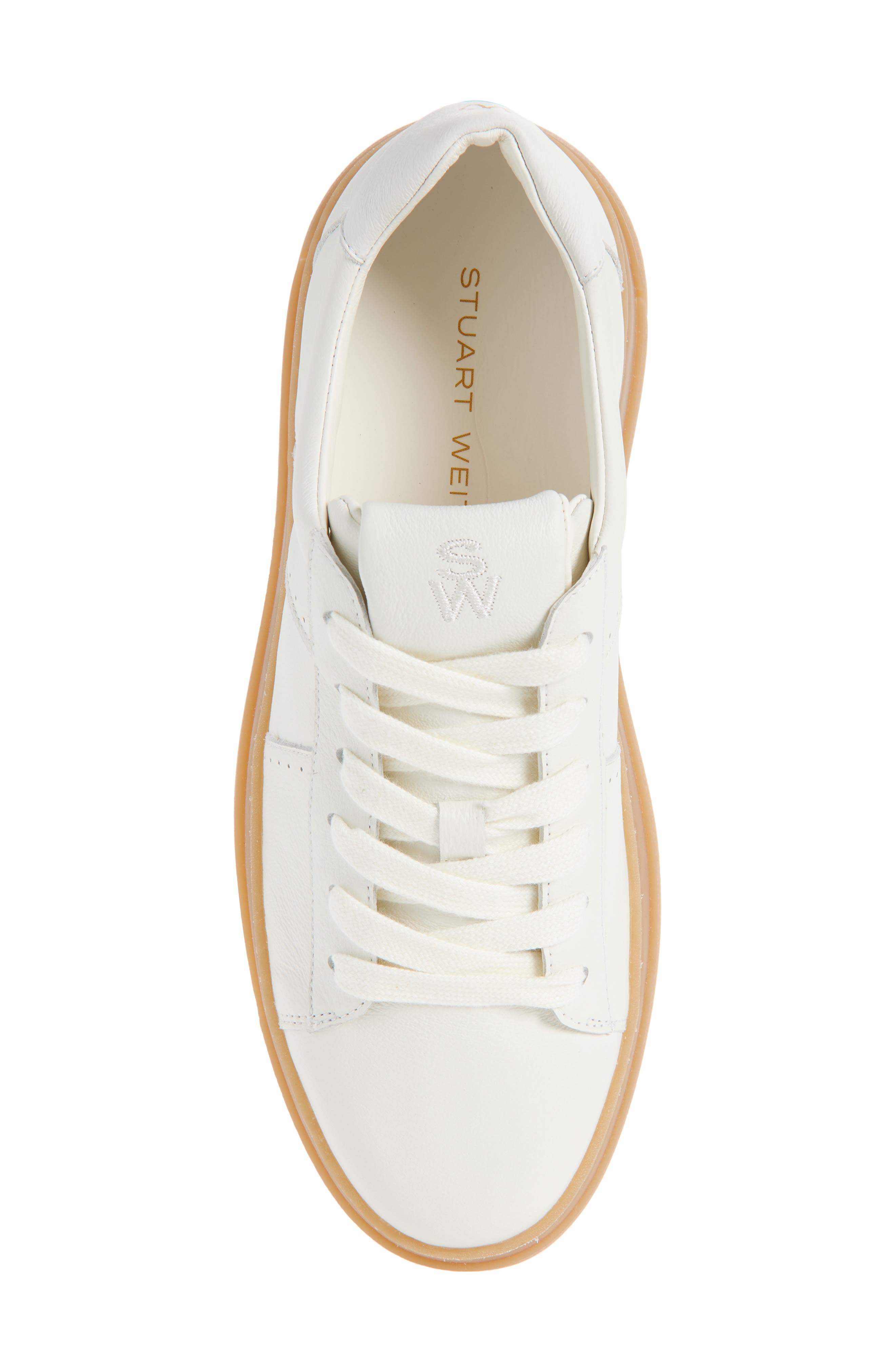 Stuart Weitzman Ellis Sneaker, Alternate, color, Cream.