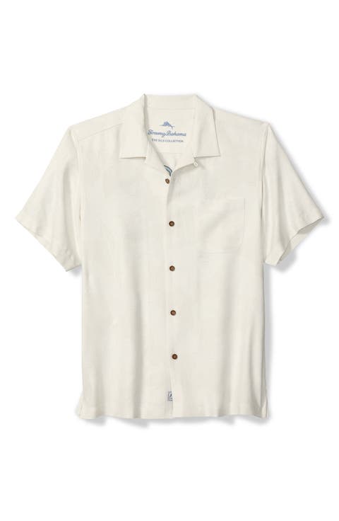 Toucantina Embroidered Silk Camp Shirt