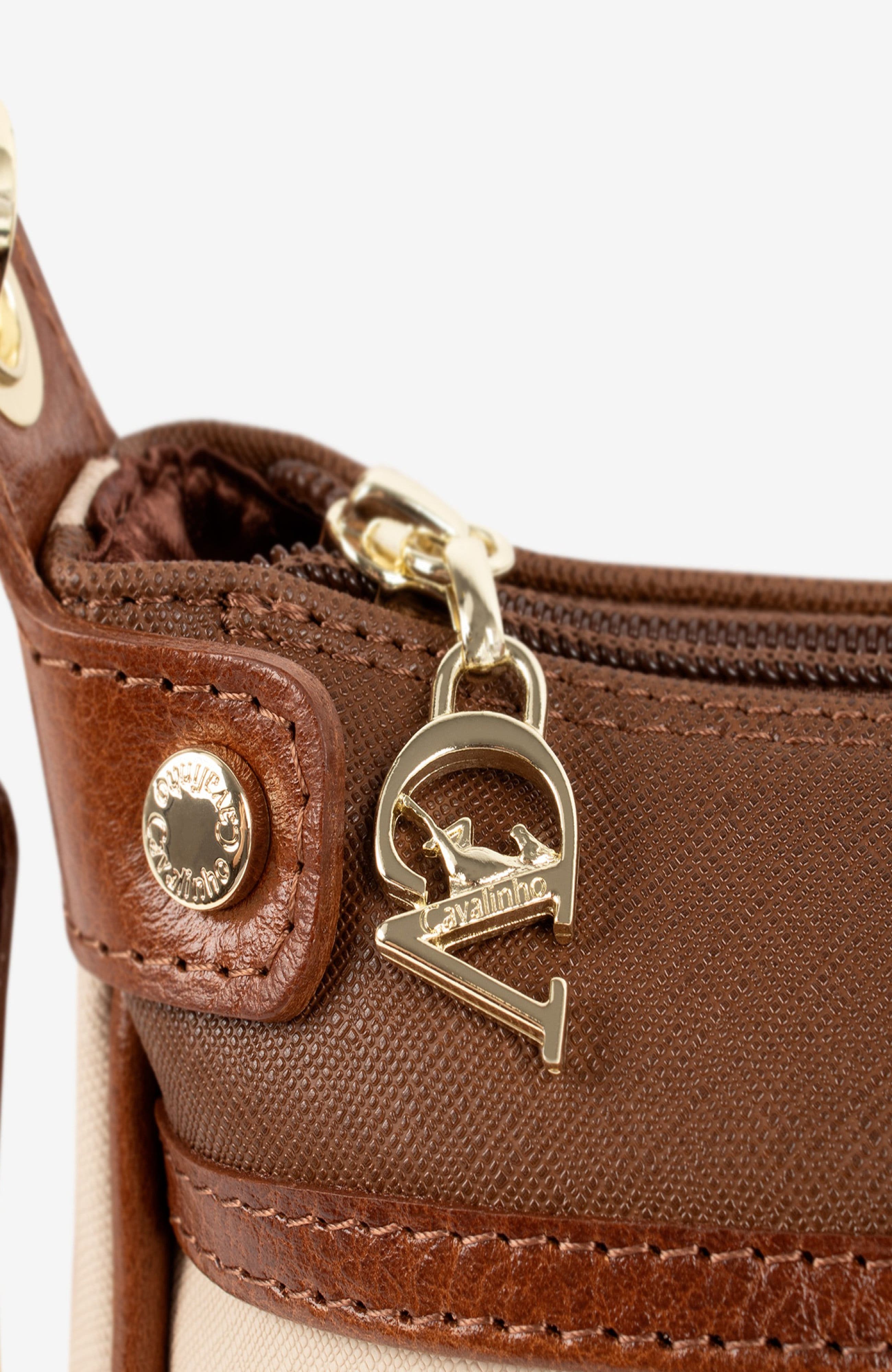Horse By Cavalinho Crossbody Shoulder Bag 592, Alternate, color, Camel Brown / Beige