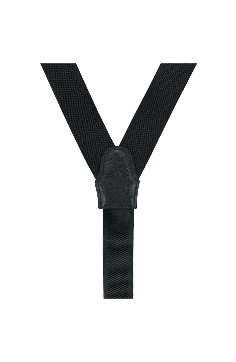 Trafalgar Big & Tall Classic Stretch Button End Suspenders, Alternate, color, Black