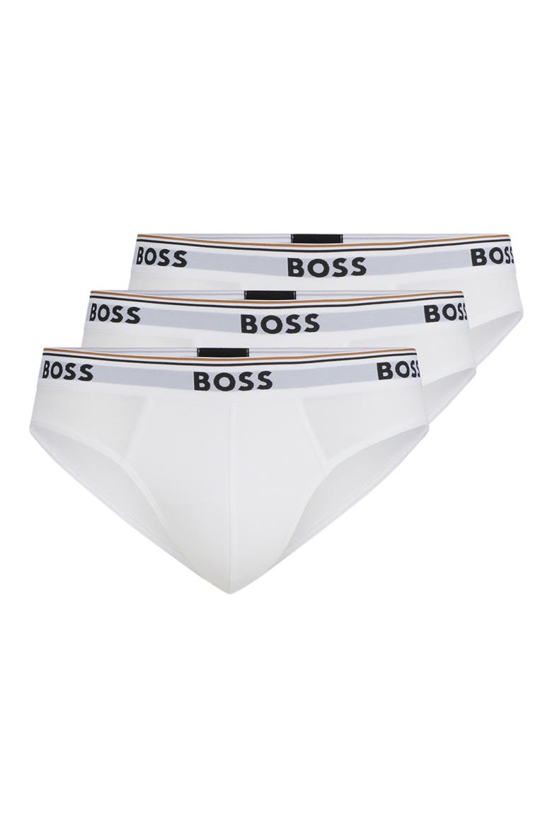 3-Pack Power Stretch Cotton Briefs, Main, color, WHT