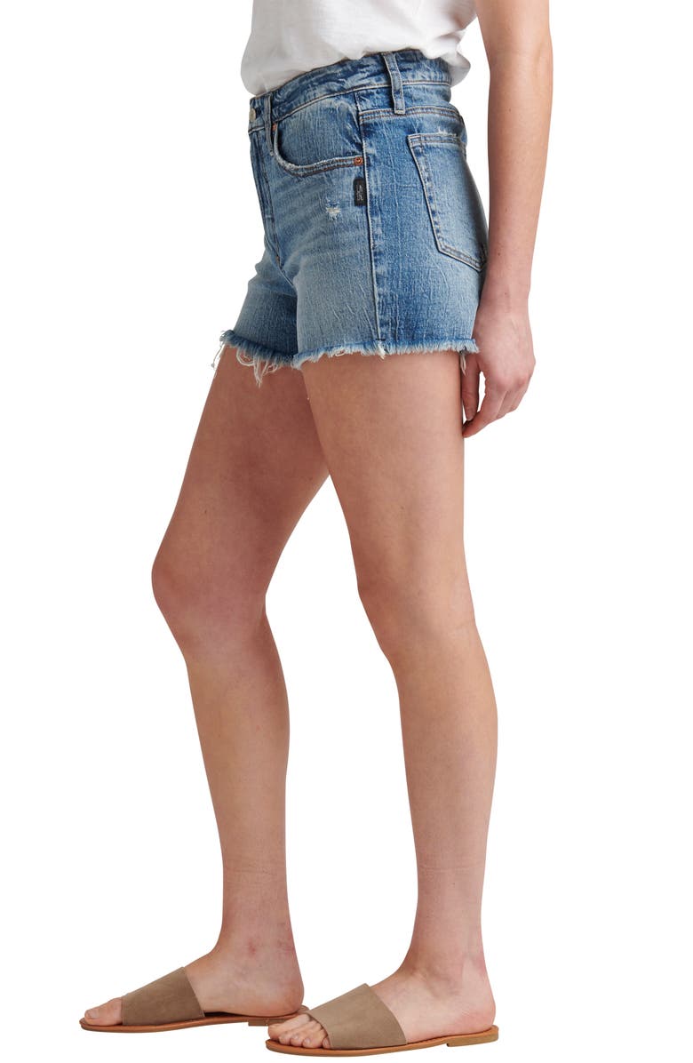 Silver Jeans Co. Beau Girlfriend Denim Cutoff Shorts, Alternate, color, 