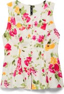 MANGO Floral Print Sleeveless Top